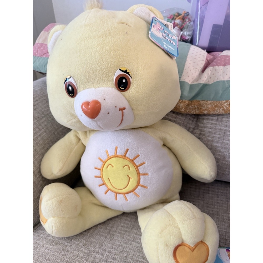 NWT 2 Large 24" Care Bears Cheer Bear Plush Pink & Funshine Bear…2 Share Bears - Picture 5 of 9